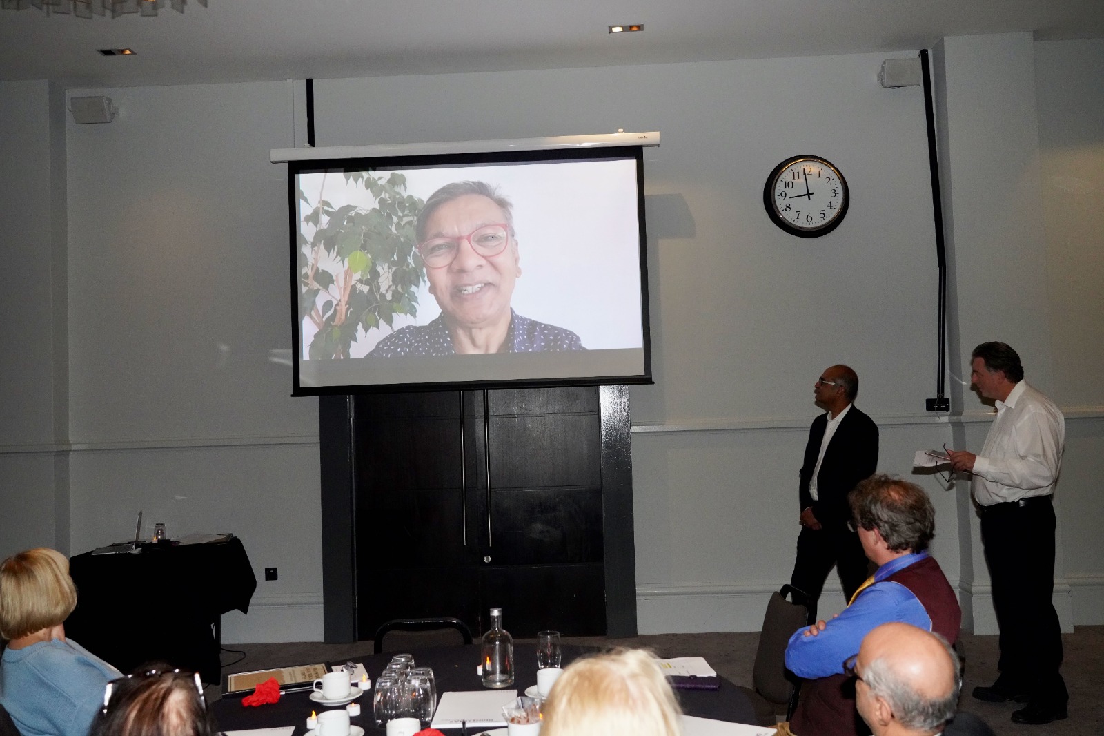Dr Raj Patel receiving his GP of Note award virtually Dr Raj Patel receiving his GP of Note award virtually